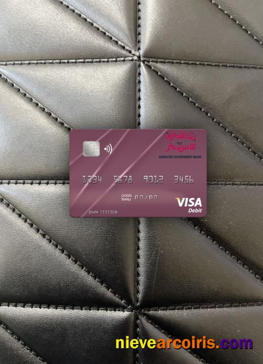 United Arab Emirates Emirates Investment Bank visa debit card photolook